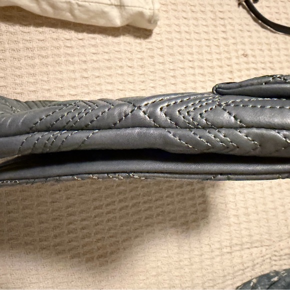 Badgley Mischka Metallic Studded Quilted Shoulder Bag - NWT - Picture 6 of 6